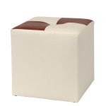 Taburet Cool - imitatie piele crem/coniac - 21834/8070