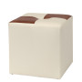 Taburet Cool - imitatie piele crem/coniac - 21834/8070