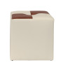 Taburet Cool - imitatie piele crem/coniac - 21834/8070