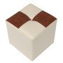 Taburet Cool - imitatie piele crem/coniac - 21834/8070
