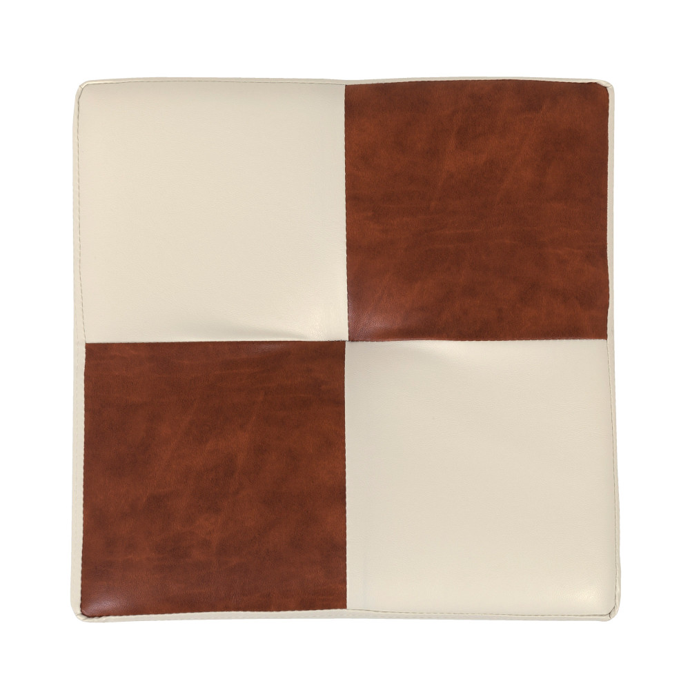 Taburet Cool - imitatie piele crem/coniac - 21834/8070