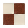 Taburet Cool - imitatie piele crem/coniac - 21834/8070