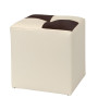 Taburet Cool - imitatie piele crem/maro - 21834/15611 Taburet Cool - imitatie piele crem/maro - 21834/15611