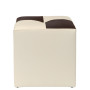 Taburet Cool - imitatie piele crem/maro - 21834/15611 Taburet Cool - imitatie piele crem/maro - 21834/15611