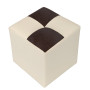 Taburet Cool - imitatie piele crem/maro - 21834/15611 Taburet Cool - imitatie piele crem/maro - 21834/15611