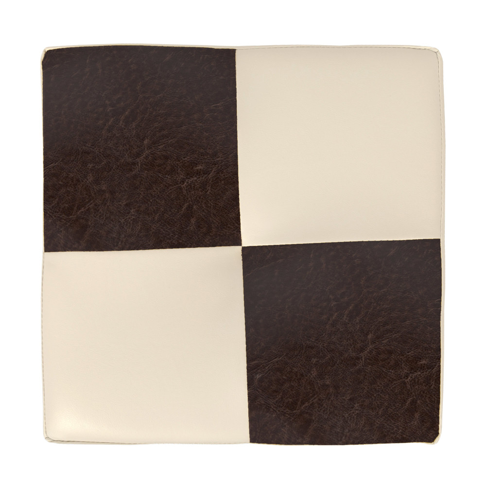 Taburet Cool - imitatie piele crem/maro - 21834/15611 Taburet Cool - imitatie piele crem/maro - 21834/15611