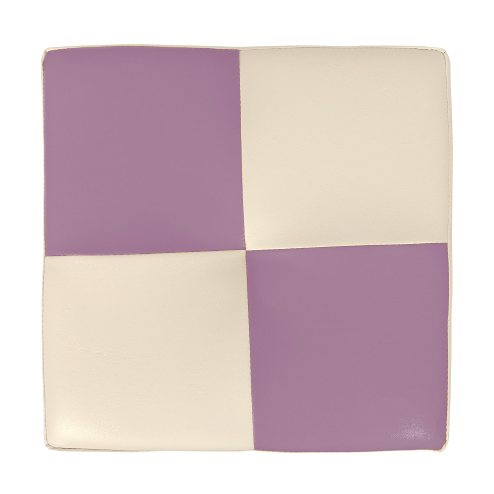 Taburet Cool - imitatie piele crem/mov - 21834/21897