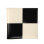 Taburet Cool - imitatie piele crem/negru - 21834/21901