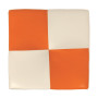 Taburet Cool - imitatie piele crem/portocaliu - 21834/21895