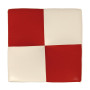 Taburet Cool - imitatie piele crem/rosu - 21834/21900