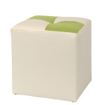 Taburet Cool - imitatie piele crem/verde - 21834/21899