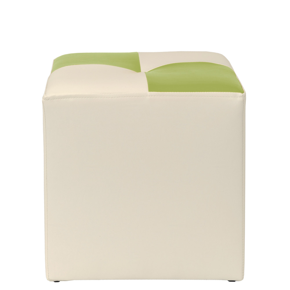 Taburet Cool - imitatie piele crem/verde - 21834/21899 Taburet Cool - imitatie piele crem/verde - 21834/21899