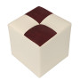 Taburet Cool - imitatie piele crem/bordo - 21834/21902