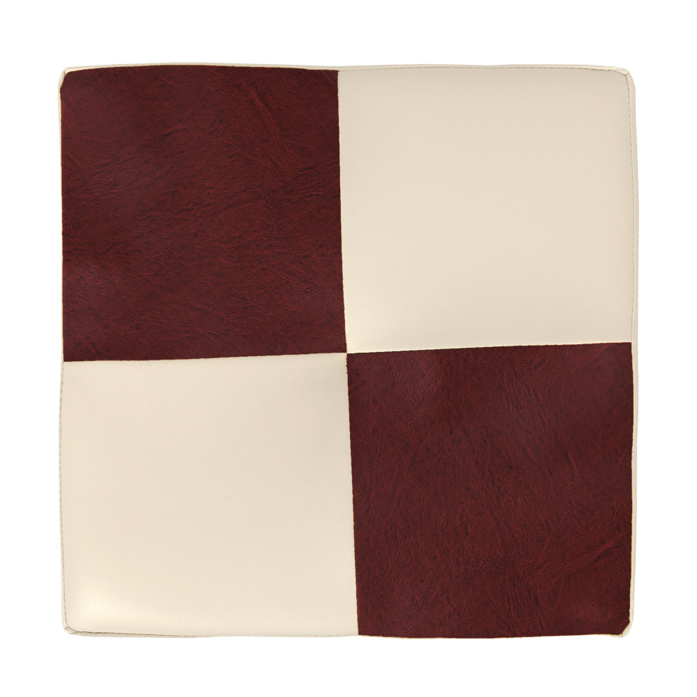 Taburet Cool - imitatie piele crem/bordo - 21834/21902