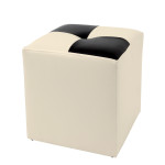 Taburet Cool - imitatie piele crem/wenge - 21834/21835