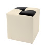 Taburet Cool - imitatie piele crem/wenge - 21834/21835