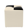 Taburet Cool - imitatie piele crem/wenge - 21834/21835