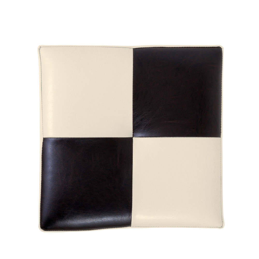 Taburet Cool - imitatie piele crem/wenge - 21834/21835