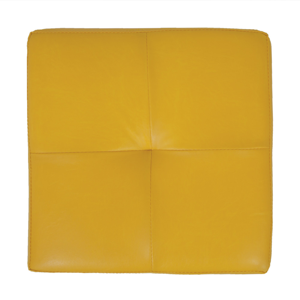 Taburet Cool - imitatie piele galben - 22168