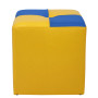 Taburet Cool - imitatie piele galben/albastru - 22168/21898 Taburet Cool - imitatie piele galben/albastru - 22168/21898