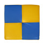 Taburet Cool - imitatie piele galben/albastru - 22168/21898 Taburet Cool - imitatie piele galben/albastru - 22168/21898