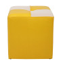 Taburet Cool - imitatie piele galben/crem - 22168/21834