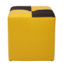 Taburet Cool - imitatie piele galben/maro - 22168/15611