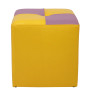 Taburet Cool - imitatie piele galben/mov - 22168/21897