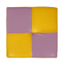Taburet Cool - imitatie piele galben/mov - 22168/21897
