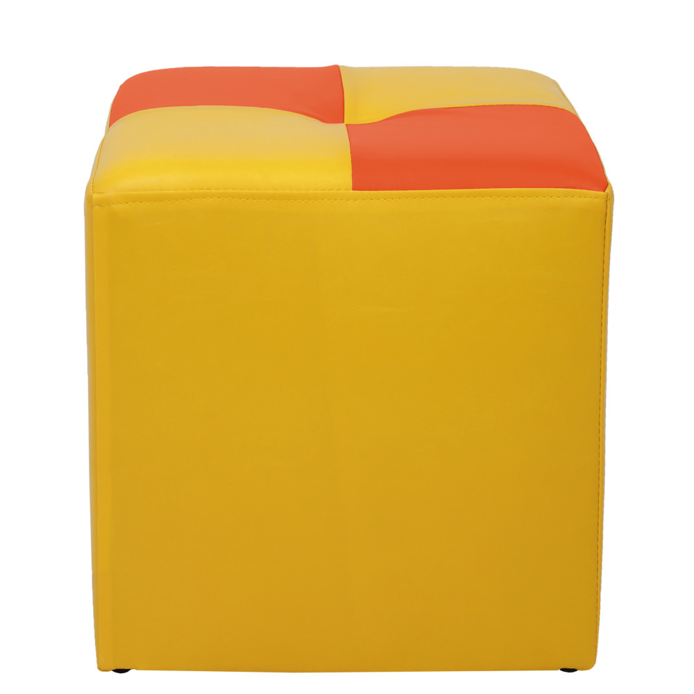 Taburet Cool - imitatie piele galben/portocaliu - 22168/21895