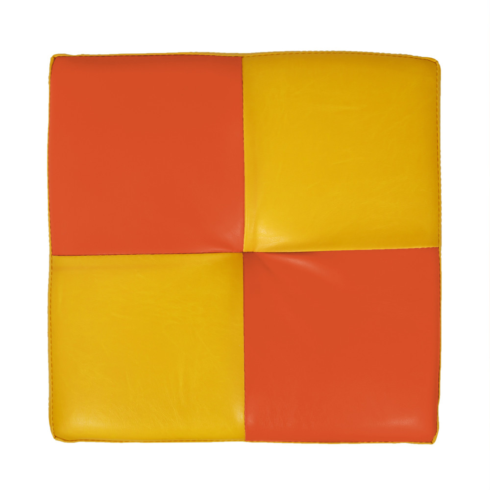 Taburet Cool - imitatie piele galben/portocaliu - 22168/21895