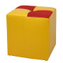 Taburet Cool - imitatie piele galben/rosu - 22168/21900 Taburet Cool - imitatie piele galben/rosu - 22168/21900