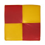 Taburet Cool - imitatie piele galben/rosu - 22168/21900 Taburet Cool - imitatie piele galben/rosu - 22168/21900