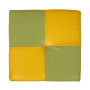 Taburet Cool - imitatie piele galben/verde - 22168/21899