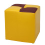 Taburet Cool - imitatie piele galben/bordo - 22168/21902 Taburet Cool - imitatie piele galben/bordo - 22168/21902