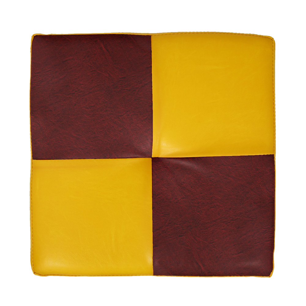 Taburet Cool - imitatie piele galben/bordo - 22168/21902 Taburet Cool - imitatie piele galben/bordo - 22168/21902