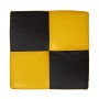 Taburet Cool - imitatie piele galben/wenge - 22168/21835
