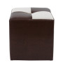 Taburet Cool - imitatie piele maro/alb - 15611/21894