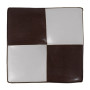 Taburet Cool - imitatie piele maro/alb - 15611/21894