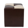 Taburet Cool - imitatie piele maro/crem - 15611/21834