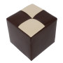 Taburet Cool - imitatie piele maro/crem - 15611/21834