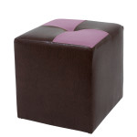 Taburet Cool - imitatie piele maro/mov - 15611/21897
