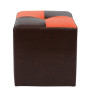 Taburet Cool - imitatie piele maro/portocaliu - 15611/21895