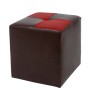 Taburet Cool - imitatie piele maro/rosu - 15611/21900