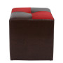 Taburet Cool - imitatie piele maro/rosu - 15611/21900