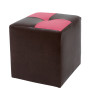 Taburet Cool - imitatie piele maro/roz - 15611/21896