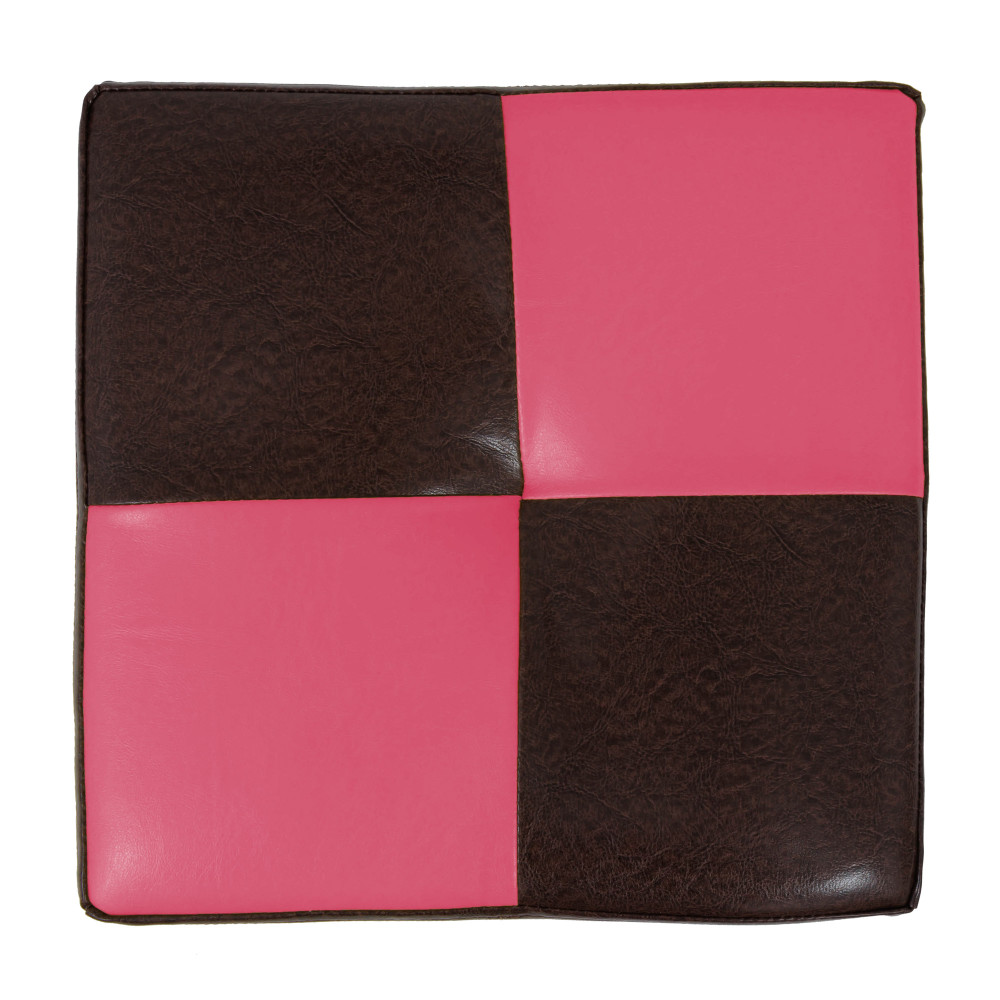 Taburet Cool - imitatie piele maro/roz - 15611/21896
