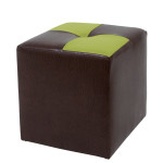 Taburet Cool - imitatie piele maro/verde - 15611/21899