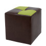 Taburet Cool - imitatie piele maro/verde - 15611/21899 Taburet Cool - imitatie piele maro/verde - 15611/21899