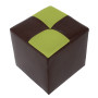 Taburet Cool - imitatie piele maro/verde - 15611/21899 Taburet Cool - imitatie piele maro/verde - 15611/21899